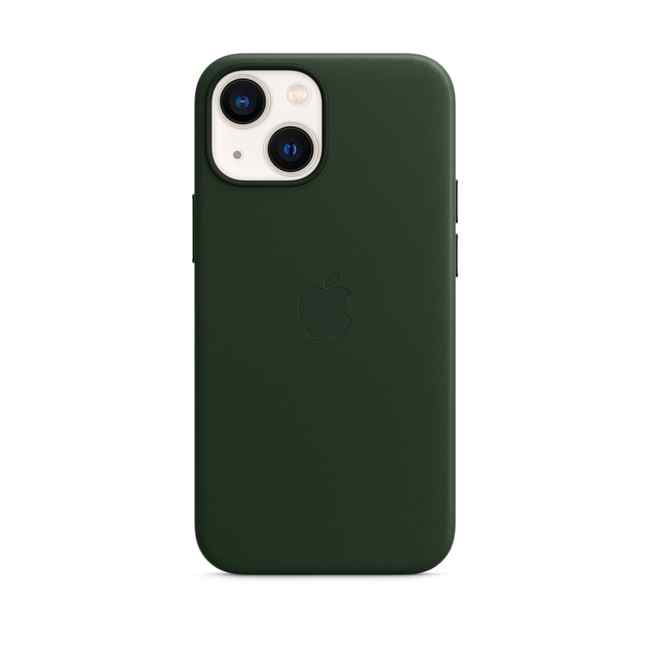 Чехол Apple iPhone 13 mini Leather Case with MagSafe Sequoia Green