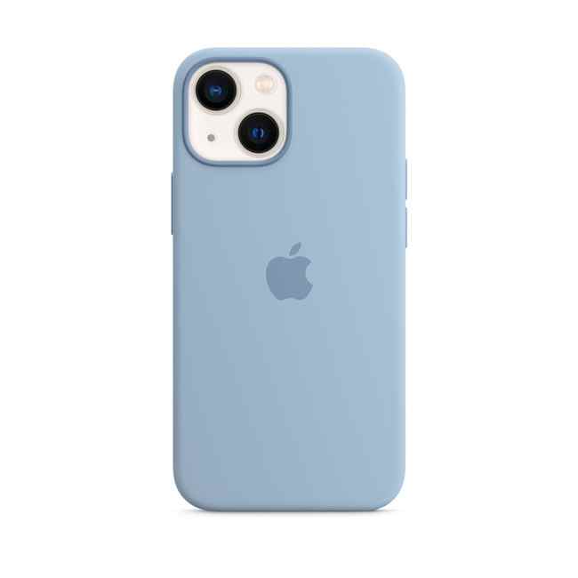 Apple iPhone 13 mini Silicone Case with MagSafe Blue Fog