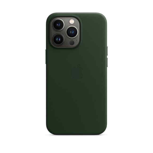 Чехол Apple iPhone 13 Pro Max Leather Case with MagSafe Sequoia Green