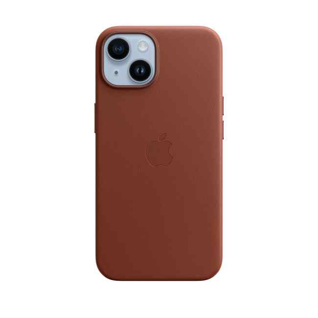 Чехол Apple iPhone 14 Leather Case with MagSafe Umber