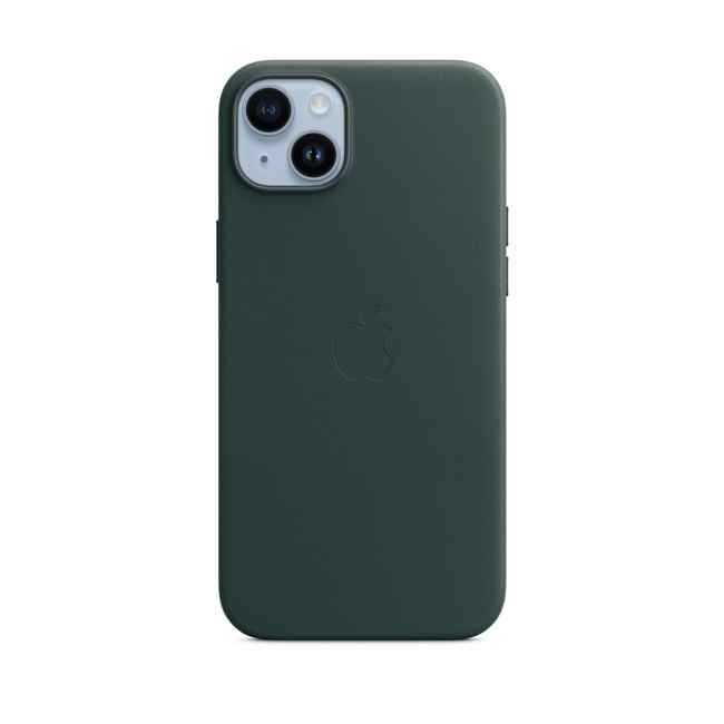 Чехол Apple iPhone 14 Plus Leather Case with MagSafe Forest Green