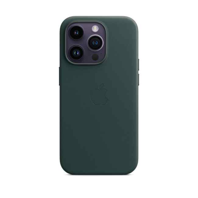 Apple iPhone 14 Pro Leather Case with MagSafe Forest Green