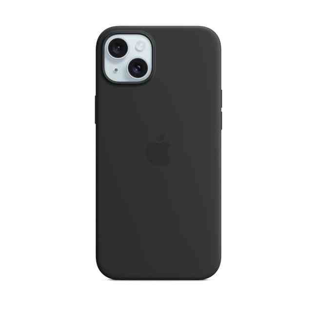 Apple iPhone 15 Plus Silicone Case with MagSafe - Black