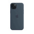 Apple iPhone 15 Plus Silicone Case with MagSafe - Storm Blue Husă