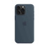 Apple iPhone 15 Pro Max Silicone Case with MagSafe - Storm Blue Husă