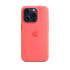 Apple iPhone 15 Pro Silicone Case with MagSafe - Guava Husă