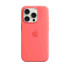 Apple iPhone 15 Pro Silicone Case with MagSafe - Guava Husă