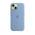Apple iPhone 15 Silicone Case with MagSafe - Winter Blue Husă
