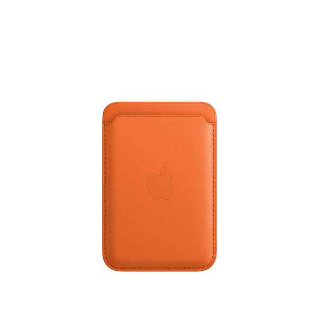 Portofel Apple iPhone Leather Wallet with MagSafe Orange