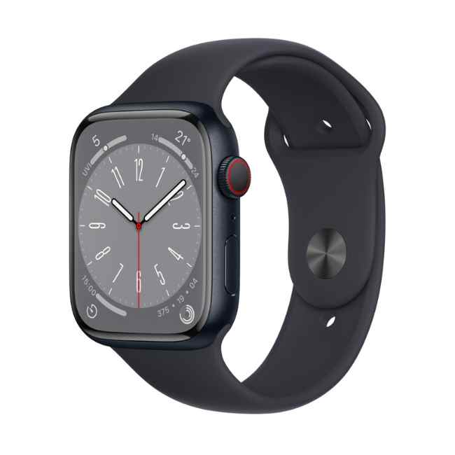 Ceas inteligent Apple Watch 8 Midnight Aluminium Case 45mm with Midnight Sport Band GPS + Cellular