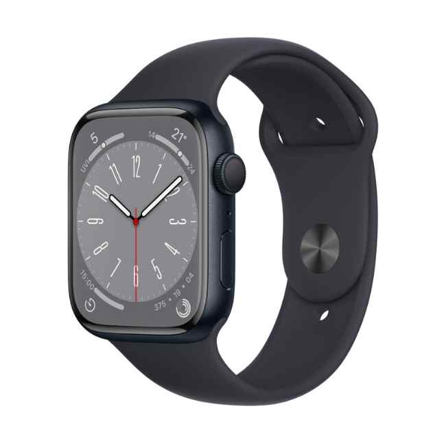 Apple Watch 8 Midnight Aluminium Case 45mm with Midnight Sport Band GPS