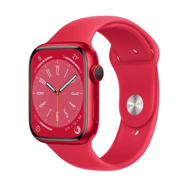 Apple Watch 8 (PRODUCT)RED Aluminium Case 41mm with Red Sport Band GPS + Cellular