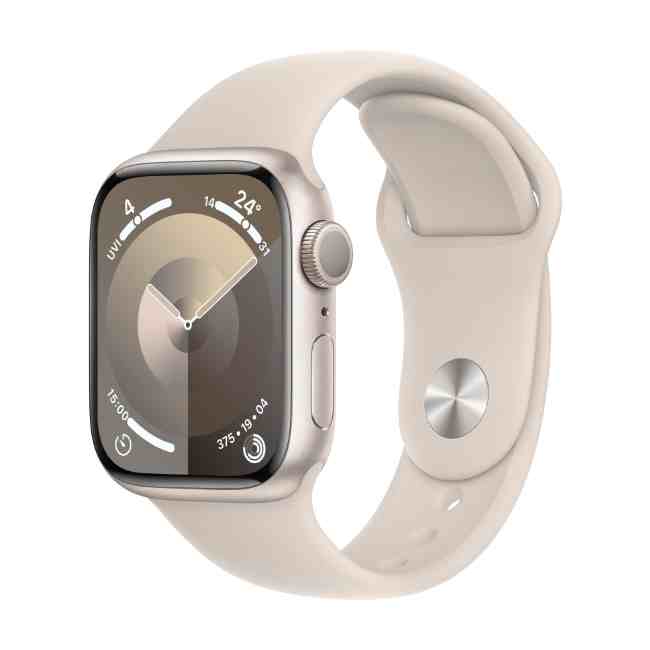 Apple Watch Series 9 Starlight Aluminium Case 45mm GPS + Cellular with Starlight Sport Band S/M Ceas inteligent
