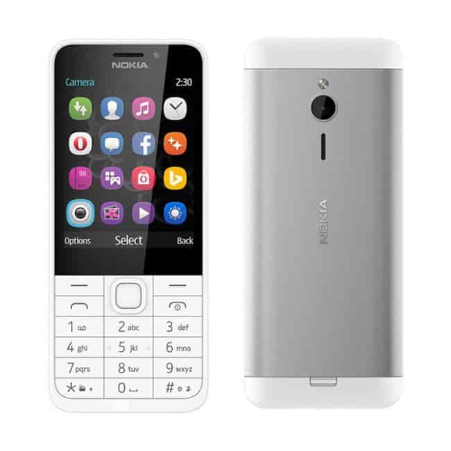 Nokia 230, Silver White