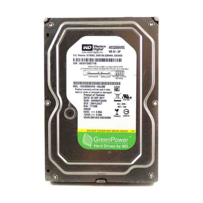 Western Digital AV-GP 320GB WD3200AVVS