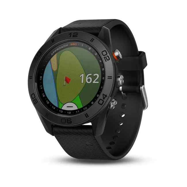 Garmin Approach S60 Black with Black Silicone Band