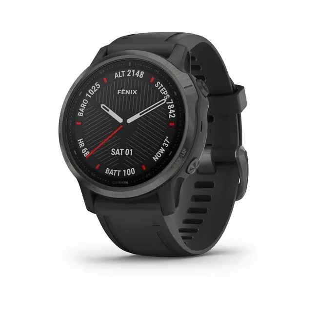 Garmin fenix 6S - Pro and Sapphire Edition Carbon Grey DLC with Black Band