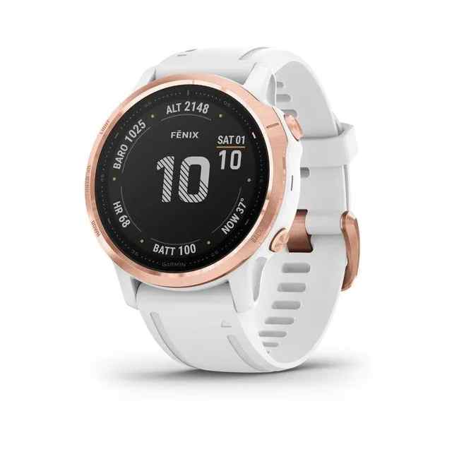 Garmin fenix 6S - Pro and Sapphire Edition Rose Gold-Tone with White Band