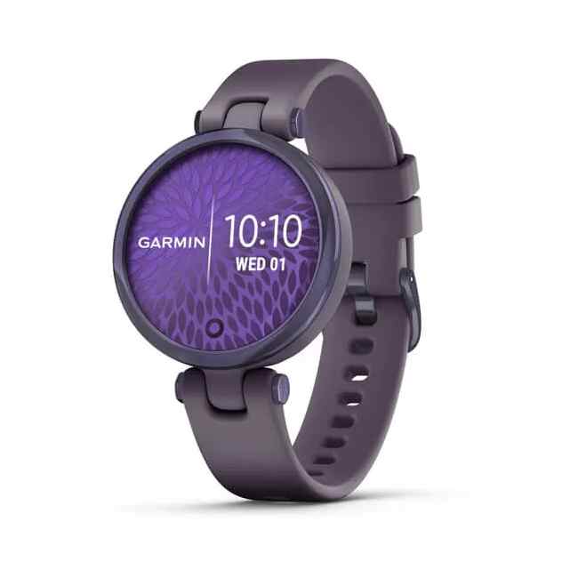 Garmin Lily Midnight Orchid Bezel with Deep Orchid Case and Silicone Band