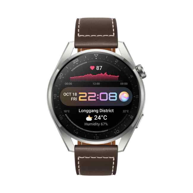 Huawei Watch 3 Pro Brown 48mm Leather Strap