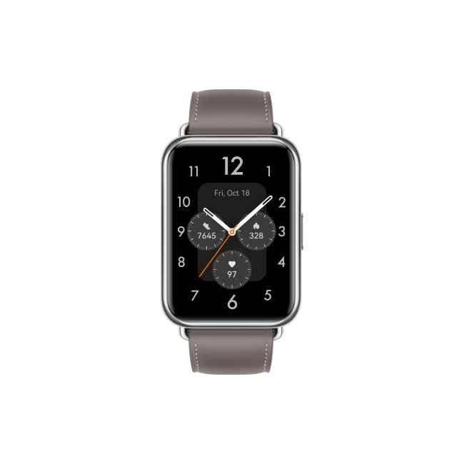Huawei Watch Fit 2 Classic Edition Nebula Grey Leather Strap