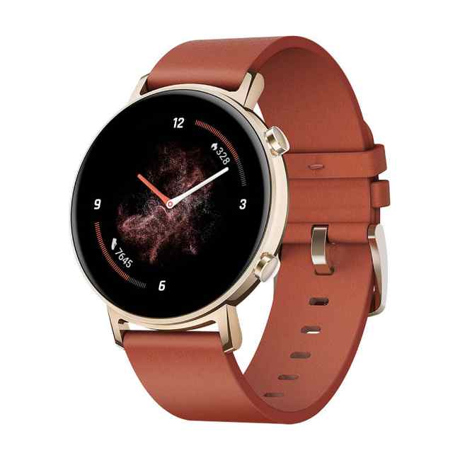 Huawei Watch GT 2 Chestnut Red 42mm Reddish Brown Leather Strap