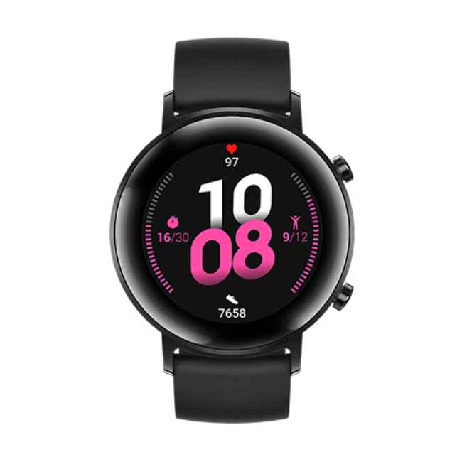 Huawei Watch GT 2 Night Black 42mm Black Fluoroelastomer Strap