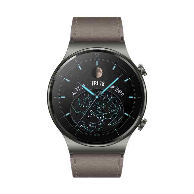 Huawei Watch GT 2 Pro Nebula Gray 46mm Gray Brown Leather Strap